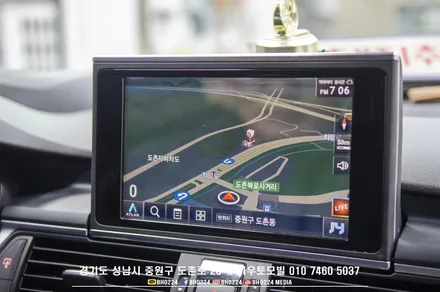 성남 수입차네비매립 아우디a6 모니터블랙아웃도 같이 해결했어요 / 성남,분당,판교