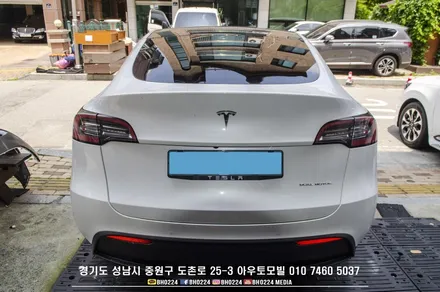 성남 테슬라 모델Y 열차단 썬팅필름 블락포디 빙고 시공하기 / 성남,분당,판교