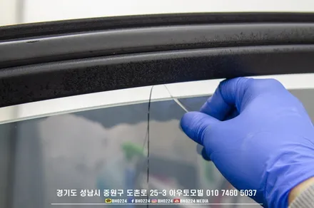 CN7 아반떼N 신차출고 성남아우토모빌이 추천하는 썬팅필름 블락포디 비바스카이블루 + 아이나비 qxd7000+커넥티드 PPF 프론트패키지시공 / 성남,분당,판교