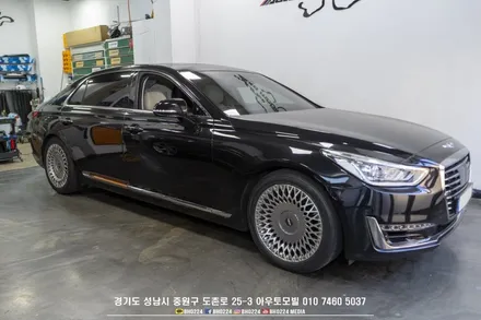 제네시스 eq900 튜닝 안드로이드 13 큐로이엑스 로 불편한 네비를 편하게 사용할 수 있어요 / 성남시 중원구 도촌동