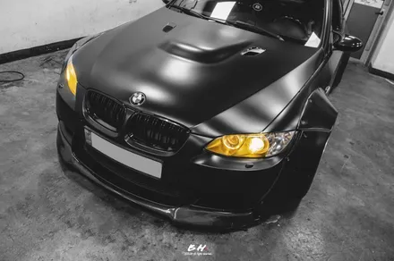bmw f33 4시리즈 컨버터블 2채널 블랙박스 아크릴 윈드 디플렉터 RGB LED 오픈모듈작업 / 성남,분당,판교