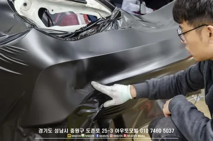 W117 벤츠 CLA 45 AMG 에어서스펜션 튜닝차량와이드바디작업 오버휀다 분당 사틴블랙 전체카스킨 시공! / 성남,분당,판교