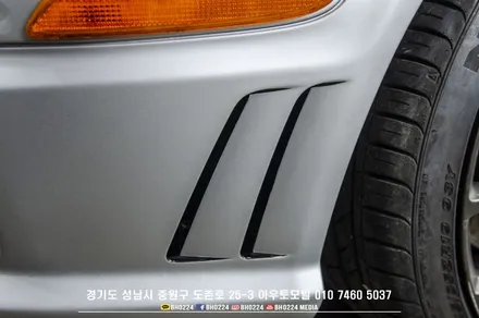 성남랩핑 벤츠 W211 E55AMG 올드한 메트실버 레이노썬팅 분당도촌동 아우토모빌 시공하기 / 성남,분당,판교