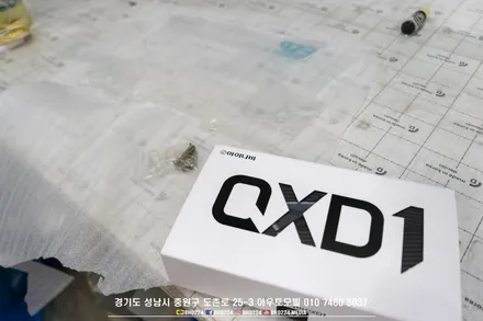 bmw g23 4시리즈 컨버터블 블랙박스 아이나비 qxd1 아크릴 윈드 디플렉터 장착 / 성남시 중원구 도촌동