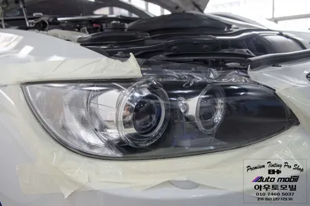 성남 수입차블랙박스 BMW E92 M3 보조배터리 에코파워팩 하이패스, PPF돌튐방지 시공 / 성남,분당,판교