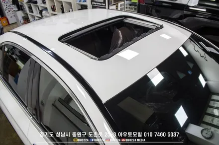 벤츠 W213 E클래스 루프스킨,블랙박스 보조배터리 에코파워팩 감성마력을 채워줄 엠비언트 송풍구 장착하기~ / 성남,분당,판교
