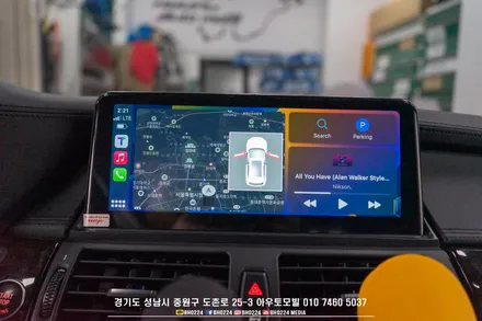 성남 수입차 안드로이드 올인원 bmw e71 x6에 순정 같은 사이즈 10.25인치로 교체해 봐요! / 성남 판교 중원구