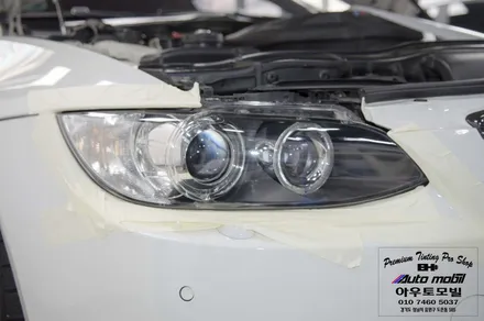 성남 수입차블랙박스 BMW E92 M3 보조배터리 에코파워팩 하이패스, PPF돌튐방지 시공 / 성남,분당,판교