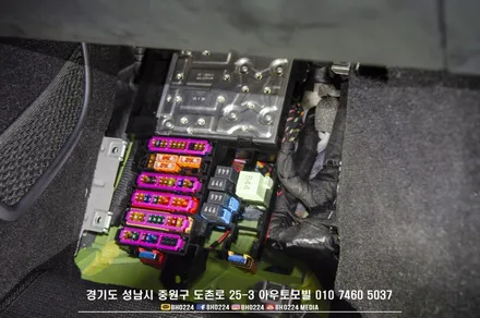 람보르기니 우라칸  전기시스템을 이해하고 설치하는 블랙박스 2채널 보조배터리 시공 성남 수입차 인스톨전문점 / 성남,분당,판교