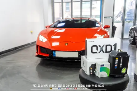 람보르기니 우라칸 에보스파이더 2채널 블랙박스와 보조배터리 시공 달라진 아이나비 커넥티드 프로 / 성남,분당,판교