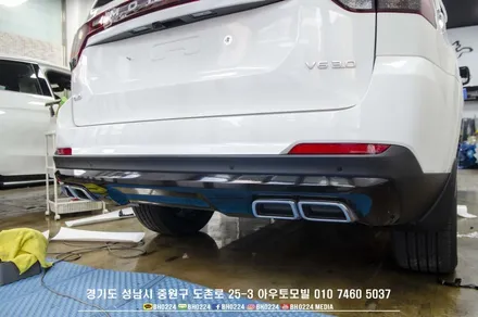 모하비 더마스터 부분랩핑 크롬가리기 블랙패키지 성남 썬팅 블랙박스 신차패키지 / 성남,분당,판교