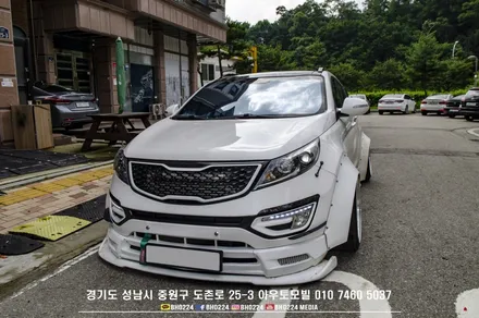 성남 블락포디썬팅 비바스카이블루 스포티지 튜닝카에 시공했어요 / 성남,분당,판교