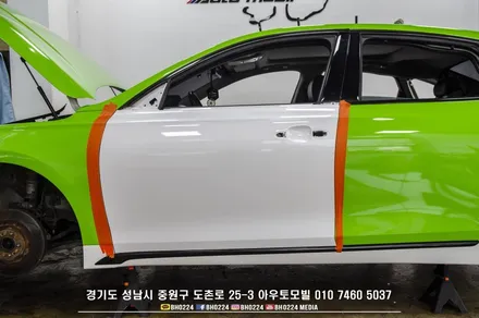 성남 전체랩핑 그랜져ig 색상변경 레이즈 하이퍼 그린 부분PPF 유리막코팅시공 / 성남,분당,판교