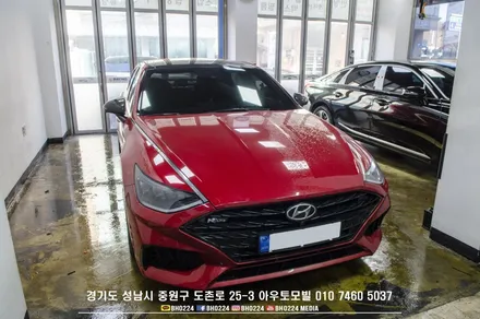 DN8 N라인 쏘나타 !! 귀하디 귀한 N 라인 쏘나타 성남 블락포디썬팅 비바 필름으로 재시공하기 / 성남,분당,판교