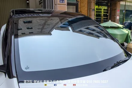 성남썬팅 테슬라 모델y 블락포디 비바 스카이블루 측후면 비반사 필름 시공 / 성남,분당,판교