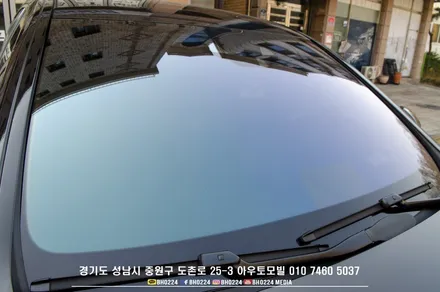 벤츠 라미네이트 유리 W222 S클래스 블락포디 빙고로 전면 썬팅시공 / 성남,분당,판교