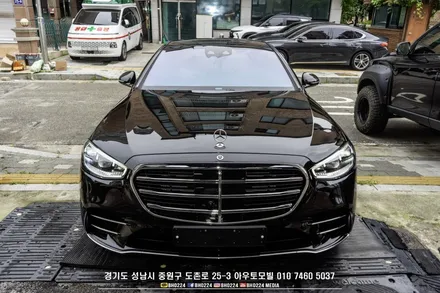 성남썬팅 분당 아우토모빌 블락포디 비바 W223 S클래스 라미네이트 유리에 시공하면 / 성남시 중원구 도촌동
