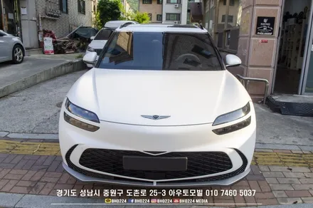 제네시스 gv60 신차썬팅 성남블락포디 빙고 등급으로 블랙박스와 함께 / 성남,분당,판교