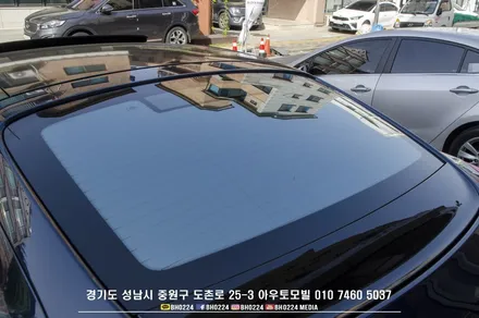 포르쉐 파나메라 하늘은 담은 윈도우틴팅 성남 블락포디 비바블루 시공점 아우토모빌 / 성남,분당,판교