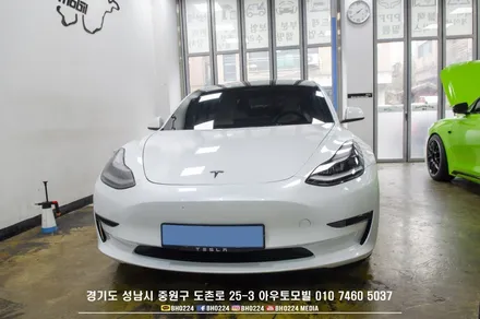 성남 테슬라썬팅 시공 블락포디 비반사 필름 빙고 등급으로 열선 한장 시공했습니다. / 성남,분당,판교