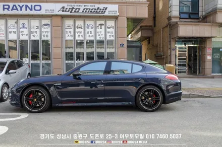 포르쉐 파나메라 하늘은 담은 윈도우틴팅 성남 블락포디 비바블루 시공점 아우토모빌 / 성남,분당,판교