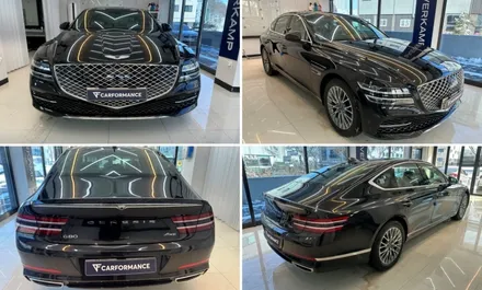 제네시스 G80 2.5 AWD 비크블랙 하버캠프 세라믹본드 신차패키지! / 화성, 동탄, 수원, 오산