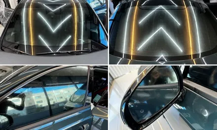 화성썬팅. 스팅어 마이스터 3.3 GT AWD 애스코트그린 레인보우 V90 틴팅! / 화성, 동탄, 수원, 오산