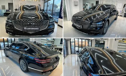 제네시스 G80 2.5 AWD 비크블랙 하버캠프 세라믹본드 신차패키지! / 화성, 동탄, 수원, 오산
