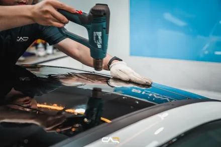 벤츠 A35 AMG 글라스틴트 썬셋과 GT 세로 그릴까지 한번에 신차패키지 시공 ! - 대구 카인사이드