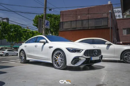 벤츠 GT43 AMG (X290) 블락포디 스카이블루 반사썬팅으로 스포티한 느낌주기 ! - 대구 카인사이드