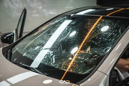벤츠 A35 AMG 글라스틴트 썬셋과 GT 세로 그릴까지 한번에 신차패키지 시공 ! - 대구 카인사이드
