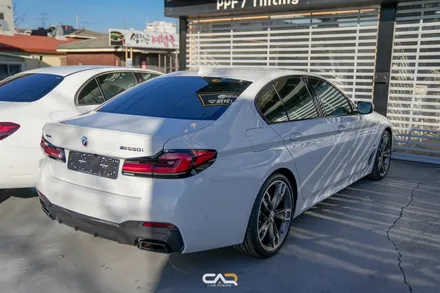 BMW M550i 글라스틴트 썬셋 반사 필름 썬팅 시공으로 프라이빗하고 스포티한 느낌주기 ! - 대구 카인사이드