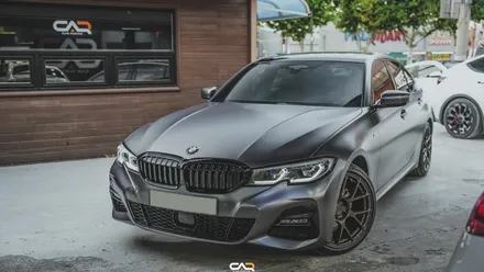 BMW 3시리즈 에이버리 사틴다크그레이 랩핑과 회오리엠비언트!! - 대구 카인사이드
