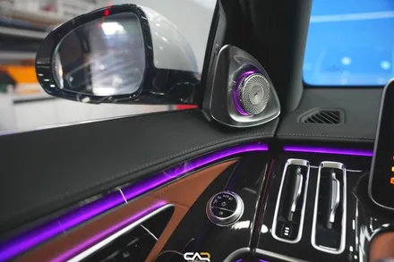 벤츠 S500 (W223) 4D 부메스터 전동트위터 및 액티브 엠비언트 라이트 시공으로 아름다운 실내 만들기 ! - 대구 카인사이드