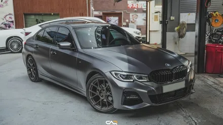 BMW 3시리즈 에이버리 사틴다크그레이 랩핑과 회오리엠비언트!! - 대구 카인사이드