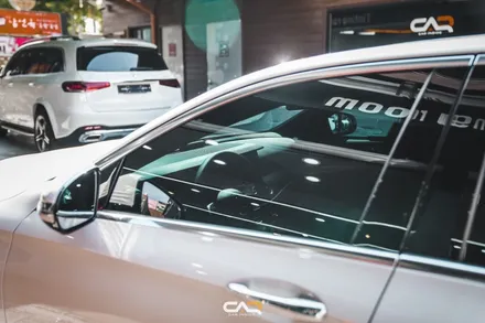 벤츠 E클래스 E250 글라스틴트 슈어X 썬팅 시공으로 열차단과 프라이버시 보호, 시인성까지 한번에 잡은 후기 ! - 대구 카인사이드