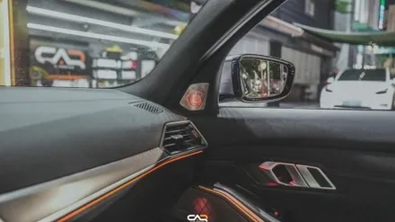 BMW 3시리즈 에이버리 사틴다크그레이 랩핑과 회오리엠비언트!! - 대구 카인사이드