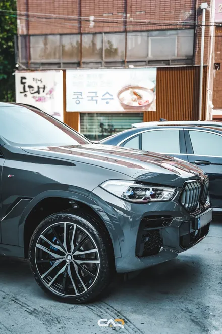 스포티한 BMW X6 40d 블락포디 스카이블루 썬팅 느낌 보기 ! - 대구 카인사이드