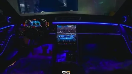 벤츠레트로핏 W223 S클래스 엑티브엠비언트와 4D부메스터 전동트위터 시공으로 실내를 무드있게 만들어 드립니다 ! - 대구 카인사이드