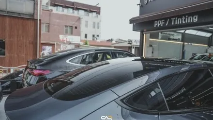 대구 테슬라 틴팅은 여기! 모델3 하이랜드 하버캠프 틴팅 시공기 - 수성구 카인사이드