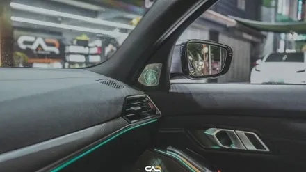 BMW 3시리즈 에이버리 사틴다크그레이 랩핑과 회오리엠비언트!! - 대구 카인사이드