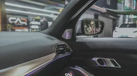 BMW 3시리즈 에이버리 사틴다크그레이 랩핑과 회오리엠비언트!! - 대구 카인사이드