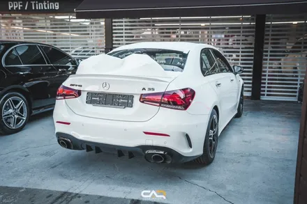메르세데스 벤츠 A35 AMG 글라스틴트 선셋 윈도 틴팅 농도와 색감 확인하기 ! - 대구 카인사이드