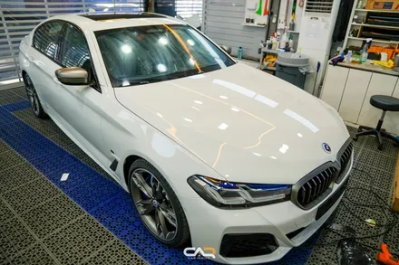 BMW M550i 글라스틴트 썬셋 반사 필름 썬팅 시공으로 프라이빗하고 스포티한 느낌주기 ! - 대구 카인사이드