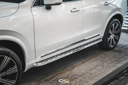 볼보 XC90 글라스틴트 산타나 썬팅과 PPF, 신차패키지와 함께 사이드스텝, 2열 안드로이드 모니터까지 한번에 ! - 대구 카인사이드