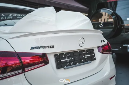메르세데스 벤츠 A35 AMG 글라스틴트 선셋 윈도 틴팅 농도와 색감 확인하기 ! - 대구 카인사이드