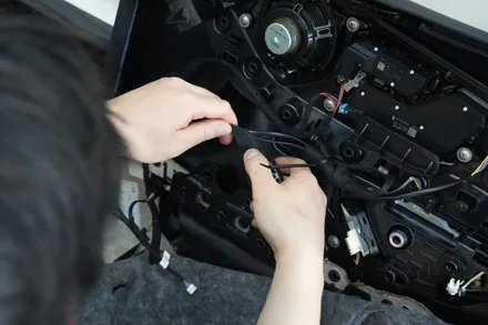 벤츠 C63 AMG 쿠페 (w205) C클래스 송풍구 엠비언트 시공은 대구 레트로핏 시공 전문점 카인사이드에서 !