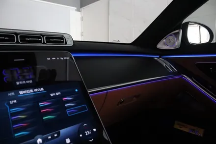 대구 수성구 벤츠 레트로핏 - \'벤츠 W223 S400d 액티브 엠비언트, 4d 전동 부메스터 트위터 시공\'