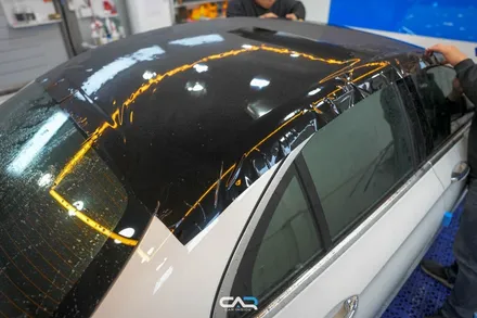 벤츠 E220d (W213) 블랙 PPF 루프 시공으로 고급지고 무게감 있는 차량 만들기 ! - 대구 카인사이드
