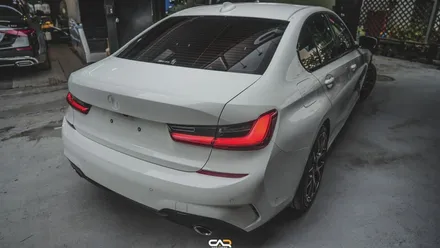 BMW 3시리즈 에이버리 사틴다크그레이 랩핑과 회오리엠비언트!! - 대구 카인사이드